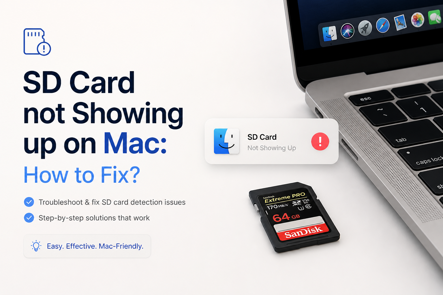 SD Card not Showing up on Mac: How to Fix?