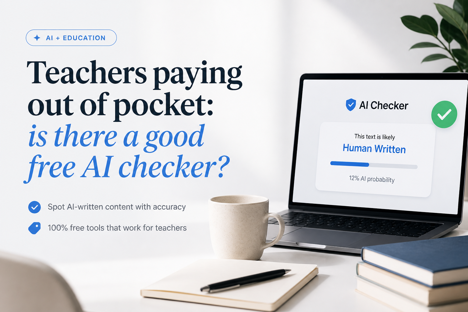 Teachers paying out of pocket: is there a good free AI checker?